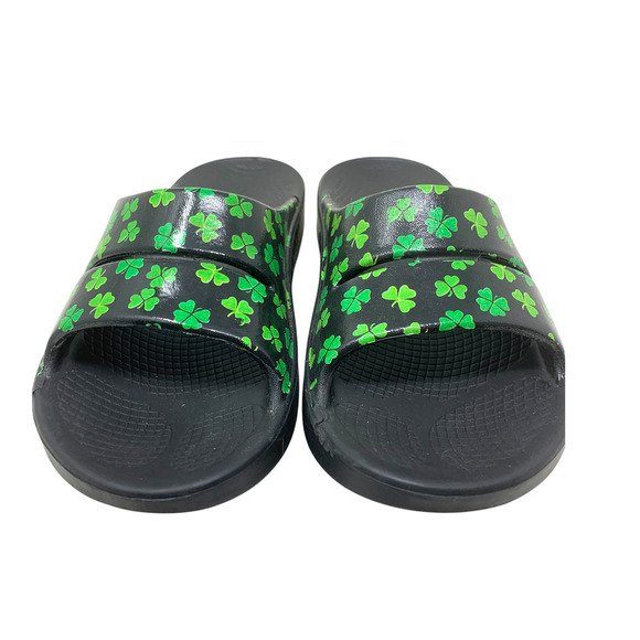 OOFOS Ooahh Slide Sandal Limited Edition Irish Shamrocks EU Sz 37 US Women 6 - Picture 3 of 8